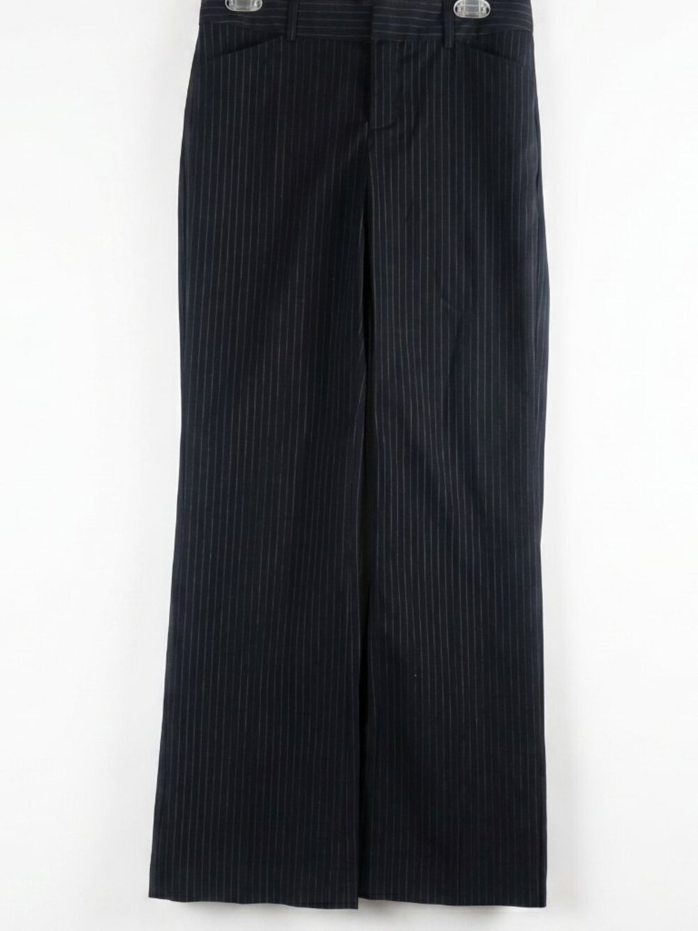 Gap Pants Black Size 2 Long  Mob Wife Pinstripe.